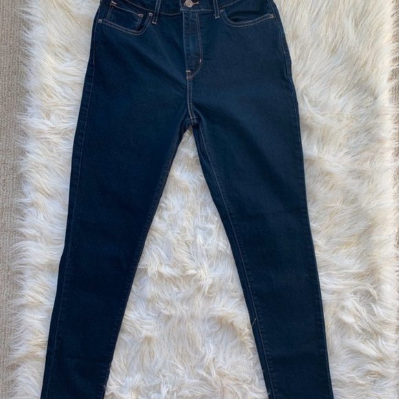 Levi’s 721 High Rise Skinny Jeans Dark Blue Sz 29 - Picture 3 of 6